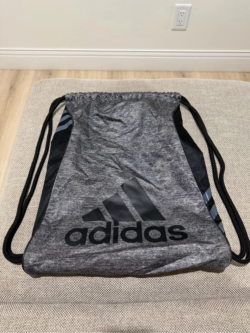 adidas Alliance II Drawstring Sackpack Gym Bag Gray/Black